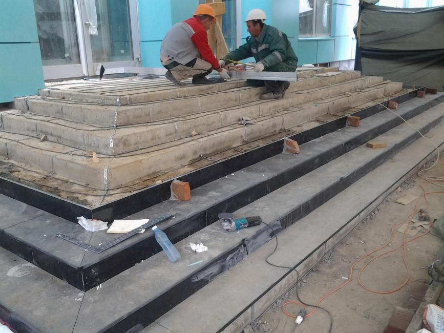монтаж ступеней